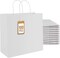 100Pcs White Paper Bags with Handles, Large 11x6x11 Inch Kraft Shopping Bags for Retail, Gift Packaging, Parties, Weddings, Birthdays, Baking